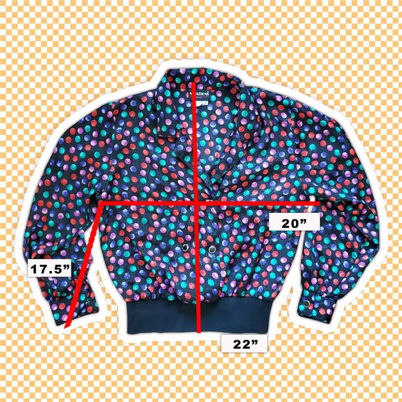 VTG 80s Black with Multicolored Polka Dot Rayon Blouse by Notations Sz 6 - Picture 2 of 8